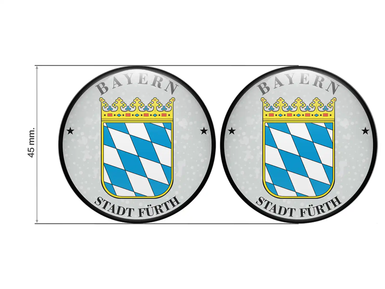 Aufkleber TÜV Stadt Fürth Nummernschild plakette